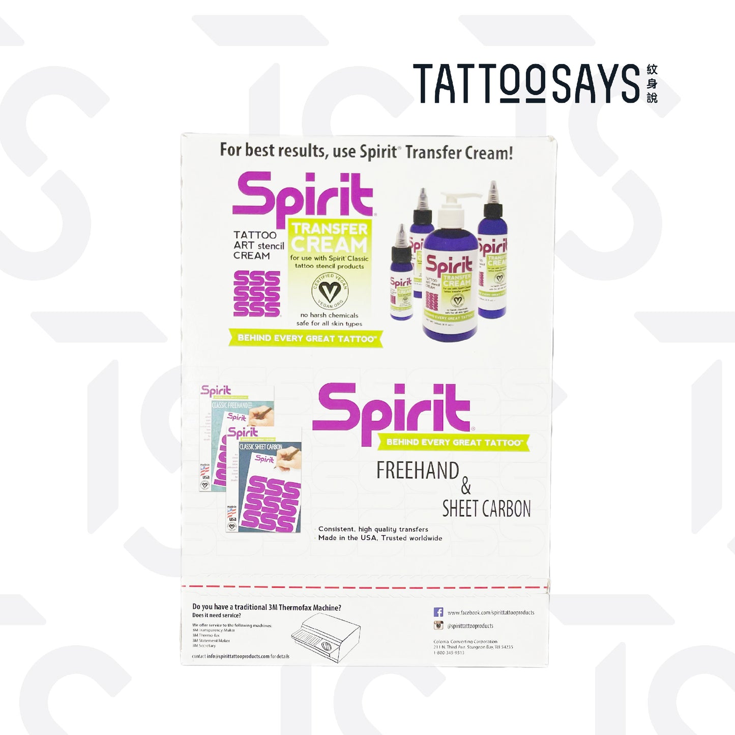SPIRIT® CLASSIC THERMAL 紋身轉印紙